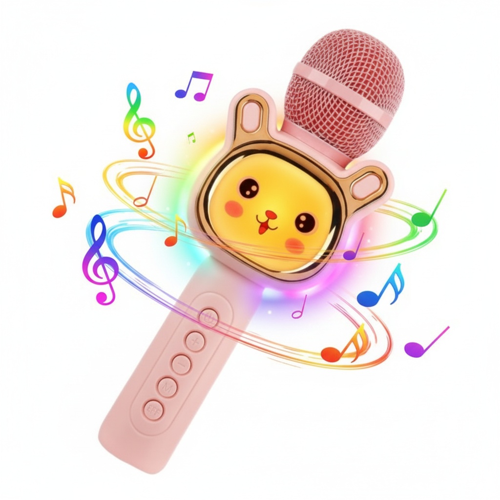 Kids Microphone Karaoke - Tragbares KTV-Mikrofon für Kinder, kabelloses Bluetooth,
