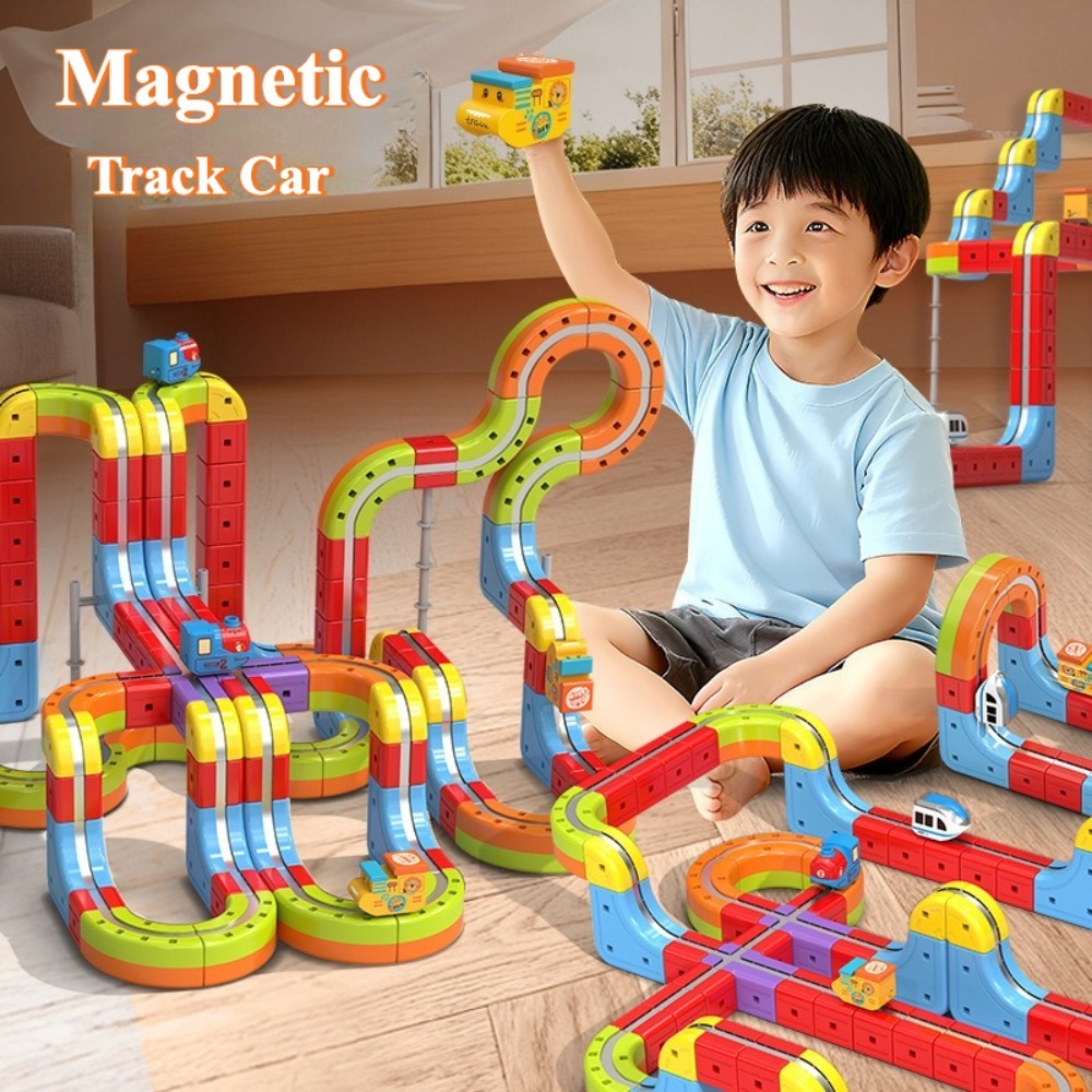 Toy Train Track Set - DIY Montage-Schienenfusionszug-Set 3D Infinity Magic Rail