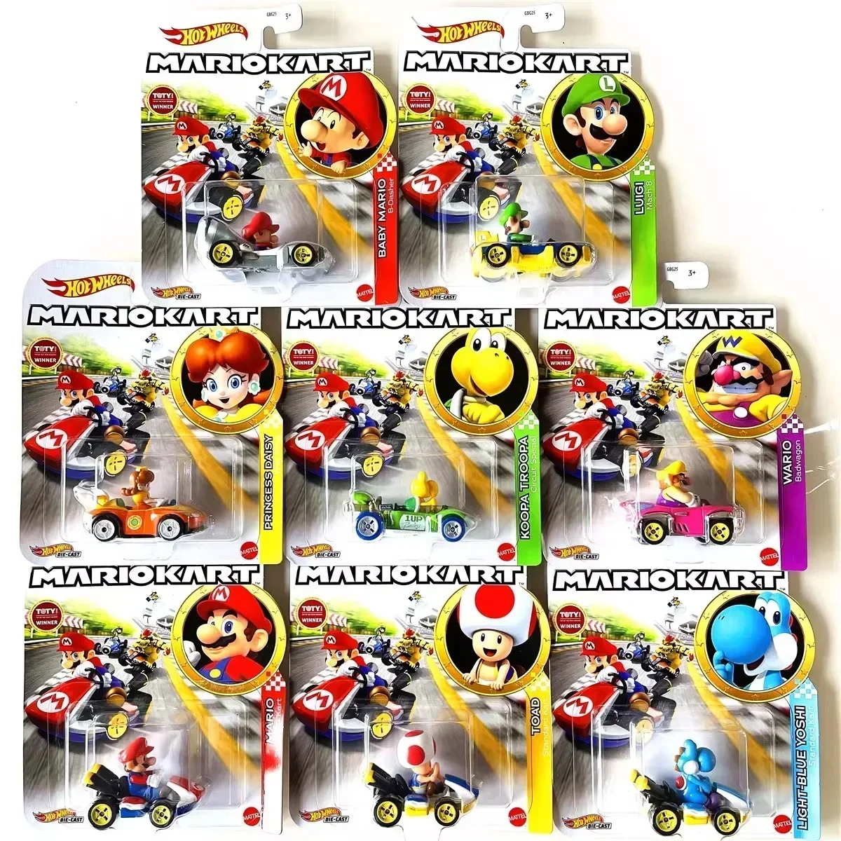 Kids Toys Cars - Original Hot Wheels Mario Kart 1:64