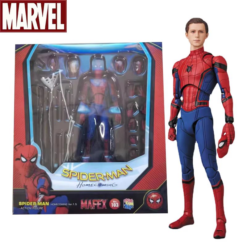 Kids Toys Under $5 - Mafex 103 Spider-Man Actionfigur Spielzeug Spiderman