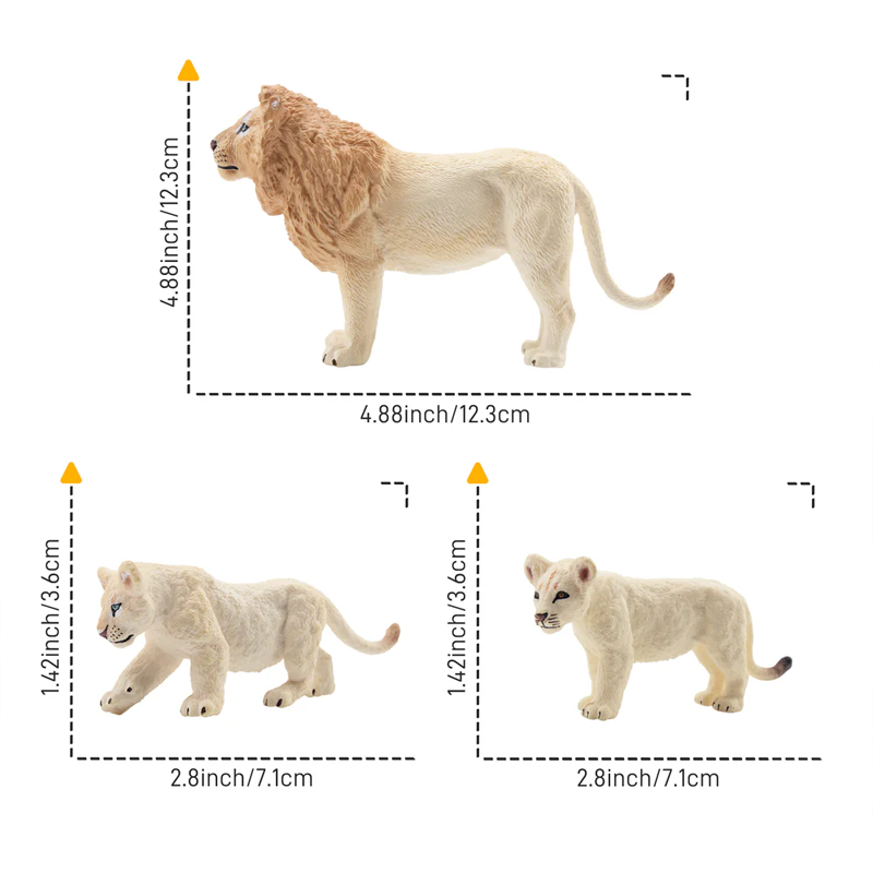 6Pcs Simulation Weißer Löwe Fa – Kids Toys Under $5 Bewertung und Preis
